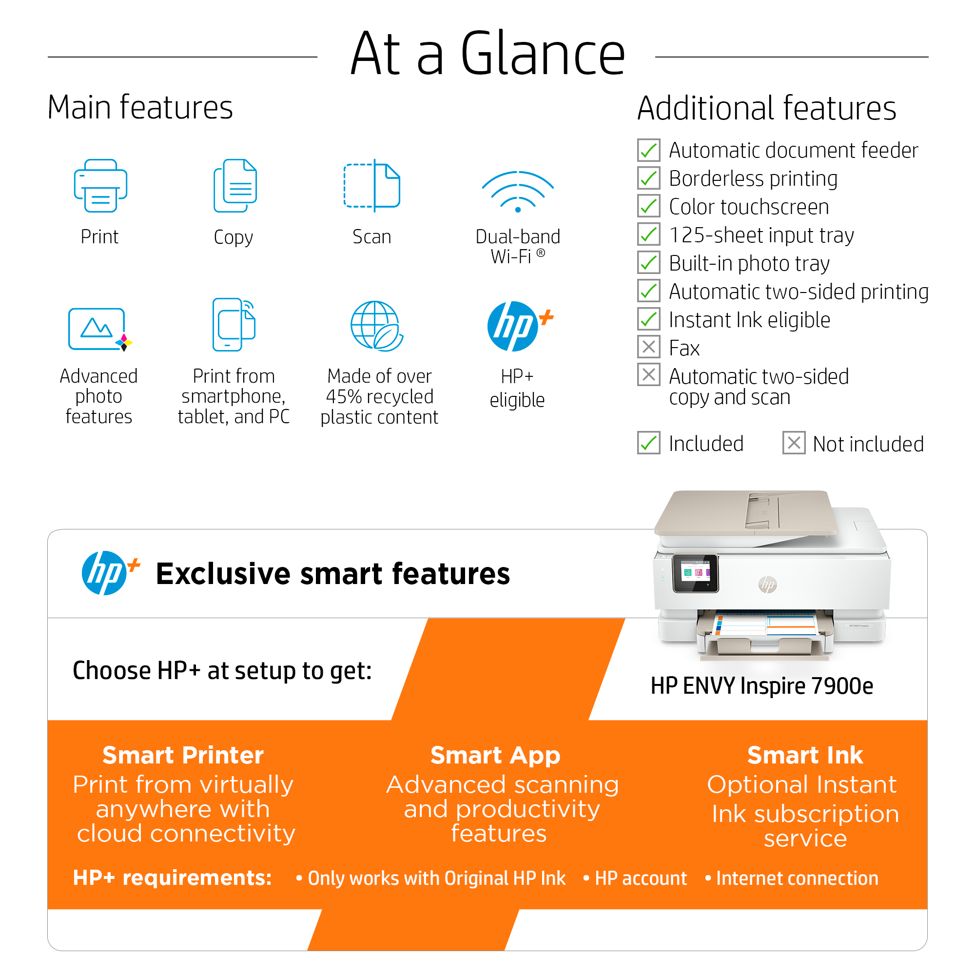 HP ENVY Inspire 7958e All-in-One Printer view 5